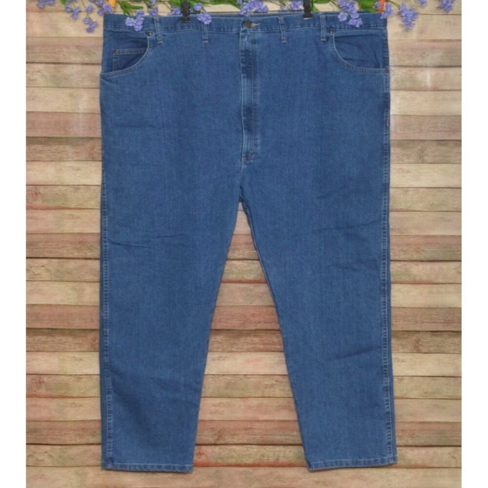 Wrangler Rugged Wear Men's Denim Straight Leg Blue Jeans Big & Tall 56X30